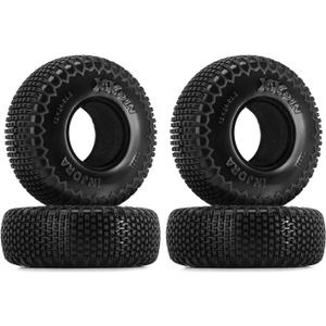 INJORA 1.3" XHX Pin Tires for TRX4M SCX24, 72 * 24mm, S5 Compound, 4PCs(T1321)