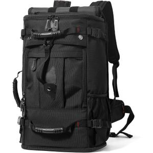 YOUMIAN Large Capacity For Travel Hiking Sports Carry On Backpack Durable Convertible Duffle Bag Laptop airplane (Black, 60L-Large DualMainOpening)
