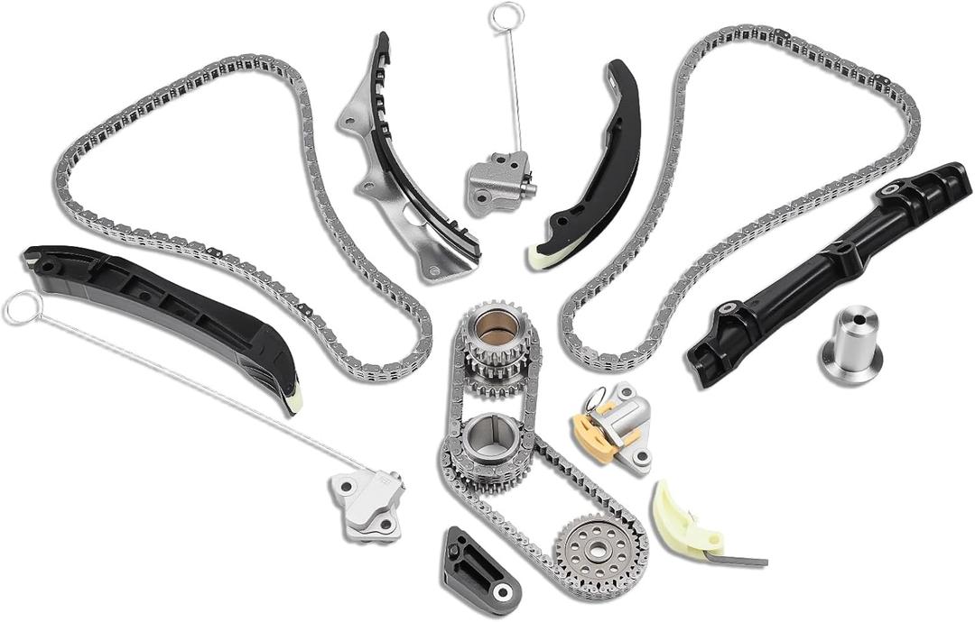 Autoexact 3.2L 3.6L Engine Timing Chain Kit Fit for V6 2011-2020 Chrysler Town Country Dodge Challenger Durango Journey Jeep Grand Cherokee Wrangler Ram ProMaster 1500 5184352AF 5184355AF 5047891AA