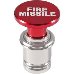 Fire Missiles Button Car Cigarette Lighter, MELIFE Anodized Aluminum Universal 12-Volt Replacement Accessory Fits for Most Vehicles Socket Size A (Red)