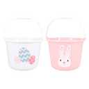 Holiday Home Pink Bunny & Eggs Easter Bucket, 2 pk 