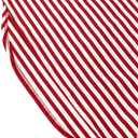 LilyCoco Womens 3/4 Length Sleeve Tops Striped Boat Neck Shirt Frenchy Cotton Tees Red Large (Red, L)