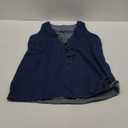 Milumia Women's Bow Tie Plunge V Neck Sleeveless Straight Denim Short Dresses 3XL