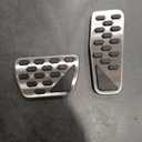 2PCS Silver Non-Slip Performance Foot Pedals Pads Auto Aluminum Pedal Covers for Jeep Wrangler JL/JLU 2018-2025,2020 2021 2022 2023 2024 2025 Gladiator JT