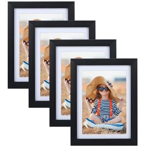 Picture Frame 9 x 13 cm Set of 24 Elegant Black Narrow Edge Photo Frame for Wall or Table Display, for Office, Living Room and Bedroom