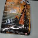 Witch Halloween Costumes for Girls, Light Up Dress with Broom and Hat, Kids Costume Glow in the Dark for Halloween Party (Medium, Orange)