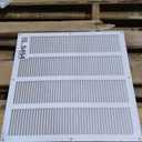 EZ-FLO 16 x 16 Inch (Duct Opening) Return Air Vent Cover for Wall or Ceiling, Solid Steel Return Air Grille, HVAC Vent Cover, White, 61641