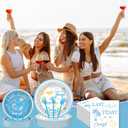 Beach Bachelorette Party Decorations - 96 Pcs Last Toast on The Coast Tableware Set, Disposable Blue Bachelorette Paper Plates Napkins Forks, Bridal Shower Decor Supplies, Serves 24 Guests