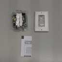 BESTTEN 2 Pack Combination Wall Light Switch and Decor Outlet, Single Pole Rocker Switch, 15A/120V, Decorative Receptacle, 15A/125V, Combo Style, Wallplate Included, Side Wire, UL Listed, White