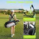 Golf Stand Bag, 15-Way Full-Length Dividers, Lightweight with Stable Carbon Fiber Legs, Waterproof Golf Bag for Men Women, Golf Course & Travel Use
