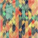 3dRose - Made in The Highlands - Art- Bright Delicate Geometric Print - Pink, Green and Peach Graphical Print - Towels (twl-304454-1) (15x22")