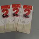 3 x Racing Car Theme Birthday Candles, Number Candles for Birthday Party Cake Decoration Supplies (Red, Number 2)