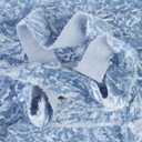 MAYREEL 1 Inch Dusty Blue Crushed Velvet Ribbon Frayed Edge Hand Torn Fringe for Bridal Bouquets Invitations Vow Books Gift Baskets Hair Bows 6 Yards