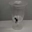 CreativeWare 3 Gallon Beverage Dispenser With Ice Cylinder And Fruit Infuser
