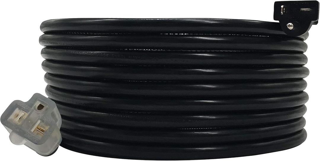 NEMA 5-20P Plug to 5-20R Connector Extension Cord,25 FT,20A/125V,12/3 SJTW,T Blade Power Cord,Black