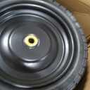 13 Inch Solid Rubber Tires, 4.00-6 Tire Flat Free with 5/8" Bearings, 2.17" Offset Hub for GOR Garden Cart, Wheelbarrow, Trolleys, Hand Trucks and Yard Trailers(4 Pack)