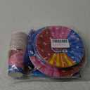 Dog Paw Birthday Party Supplies, 97 PCS Colorful Dog Bones Paw Party Decorations Favors, Includes Dog Bones Tablecloth, Disposable Paper Plates, Forks, Napkins and Paper Cups, Serves 16 Guests