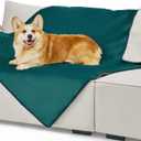 Bedsure Cat Blanket for Indoor Cats - Waterproof Calming Cat Blankets for Couch Protection, Sherpa Fleece Pet Blanket, Soft Plush Reversible Throw Furniture Protector, 50"x40", Green