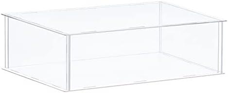 MECCANIXITY Acrylic Display Case Plastic Box Clear Assemble Dustproof Showcase 14x12.2x4.1 Inch for Collectibles Items