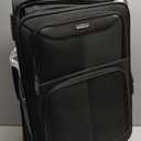 SHOWKOO Luggage Sets 3 Piece Softside Expandable Lightweight Durable Suitcase Sets Double Spinner Wheels TSA Lock Black (20in/24in/28in)