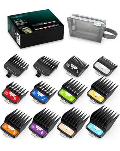 VGRPRO Professional Hair Clipper Guards, Color Coded Hair Cutting Guides from 1/16” to 1”, Replacement Barber Guards Compatible with Most Hair Clippers