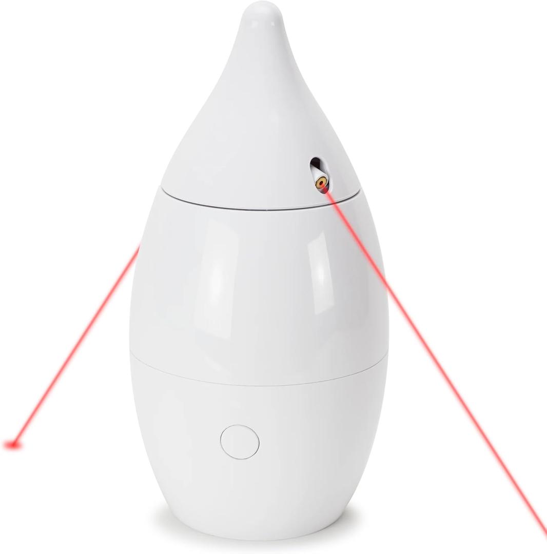 PetSafe Zoom Rotating Laser Cat Toy - Encourages Multi-Cat Play - Dual Red Laser Beams - Motion Toy - Whisper Quiet Operation - Battery Operated