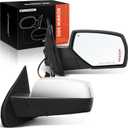 A-Premium Side View Door Mirror - Compatible with Chevrolet & GMC Models - Silverado Sierra 1500 2500 HD 3500 HD - Manual Folding Heated Chrome - with Power Glass Arrow Signal - Pair Set