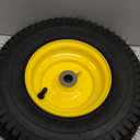 AR-PRO (2-Pack) 13x5.00-6 Front Tire and Wheel Assembly, 4-Ply Tubeless Turf Tire with Rim for Riding Mower Lawn Tractor, 3"-6" Offset Hub & 3/4" Bushings, Extra 5/8" Bushings (Yellow)