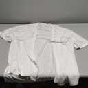 Yekaty Plus Size White Cardigan for Women Short Sleeves Loose Summer Lightweight Cardigans, XL