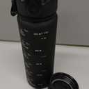 OLDLEY Kids Water Bottle for School, 17 oz (2 lids) BPA-Free Reusable Leak-proof Durable Tritan Plastic Water Bottles with Straw & Chug Lids, Anti-dust Spout Cover (Black)