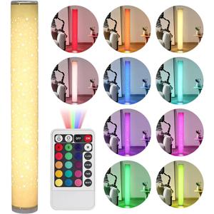 41 inch RGBW Remote Control Color Column Floor lamp, Flannel Laminated Transparent PVC Column Floor lamp, Suitable for Bedroom, Birthday, Christmas, Party, Wedding Decoration