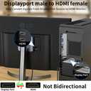 4K DisplayPort to HDMI Adapter 2-Pack,24K Gold Plated Uni-Directional Display Port DP to HDMI Passive Adapter Compatible for HP, HDTV, AMD, NVIDIA,Dell, GPU,Projector, PC,Desktop