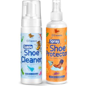 Professional Suede & Nubuck Cleaner and Protector Kit (2 x 6.76oz) – Ultimate Shoe Care Set: Stain Remover & Waterproof Spray for Boots, Sneakers, Handbags and Jackets