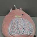 20-Inch Large Unicorn Plush Pillow with Floral Belly Cute Soft Hugging Plush Toy Jumbo Stuffed Animal Birthday Gift for Girls Kids Adults, Pink