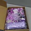 146 Pcs Kpop Party Favors Music Friend Gift Set Include Disco Ball Keychains Heart Glasses Bracelets Bags Hair Clips for Friendship Party Birthday Decoration (Purple)