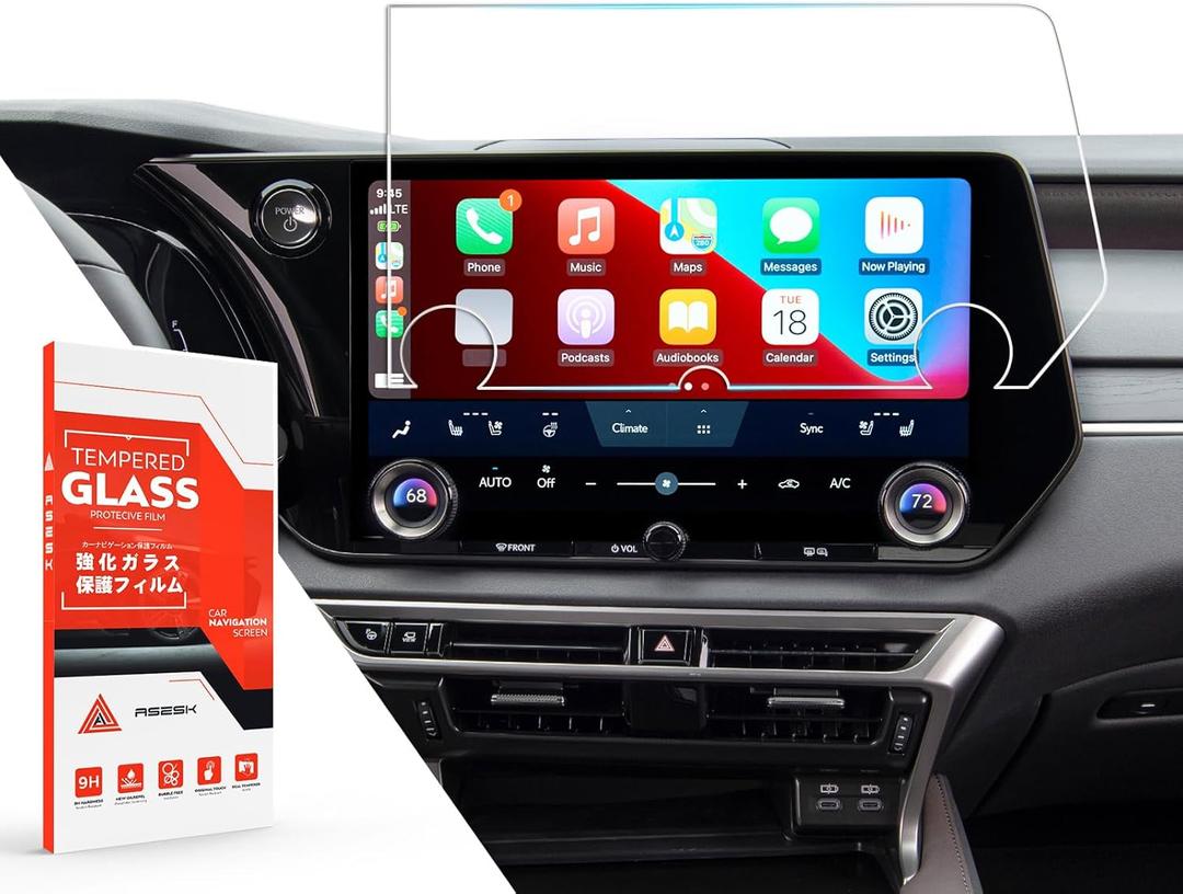 For 2023~2026 L exus RX& TX 14 Inch Glossy Screen Protector - [More Clear& Smooth] - Mil-Grade 9H+ Tempered Glass - Touchscreen *1