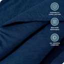 Bare Home Comforter Set - Oversized King - Ultra-Soft - Goose Down Alternative - Premium 1800 Series - All Season Warmth Comforter (Oversized King, Heathered Dark Blue)