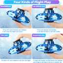 Drone for Kids Flying Toys,2025 Upgrade LED Fidget Spinner, Hand Operated Fidget Flying Spinner Toy for Indoor Outdoor,Christmas Birthday Gifts for 6 7 8 9 + Year Old Boys Girls(Blue,ABS)