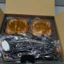 4 Inch LED Pods Off Road Lights, 90W 12000LM Amber Fog Lights with X DRL & Wiring Harness, IP67 Waterproof Spot Flood Combo for Trucks SUV ATV UTV - 2PCS