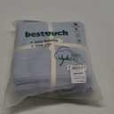 BESTOUCH Duvet Cover Set 100% Washed Cotton Linen Feel Super Soft Comfortable Chic Lightweight 3 PCs Home Bedding Set Solid Cornflower Blue Oversized Queen