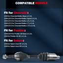 cciyu CV Axle Shaft Assembly for Chevrolet for Malibu 2008-2012 for Pontiac for G6 2009-2010 for Saturn for Aura 2009 661459 Front right (1 Pack)