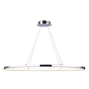 Canarm Laila 37-Inch LED Chandelier, Chrome Finish, 30.5W Integrated LED, 1600 Lumens, 3000K, Adjustable Contemporary Lighting for Dining and Living Rooms