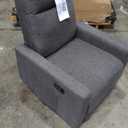 Sweetcrispy Recliner Chair PU Leather Recliner Sofa No Massage, Home Theater Seating with Lumbar Support, Adjustable Push Back Overstuffed High-Density Sponge Reclining for Living Room, Black (34.3"D x 26.7"W x 38.6"H (No Massage))