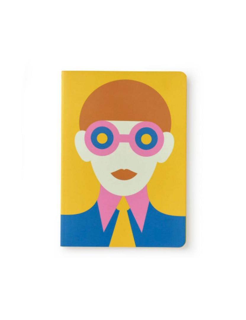 2 x Olimpia Zagnoli Yellow Small Sewn Lined Notebook