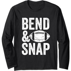 Funny Football Bend and Snap Long Sleeve T-Shirt Large