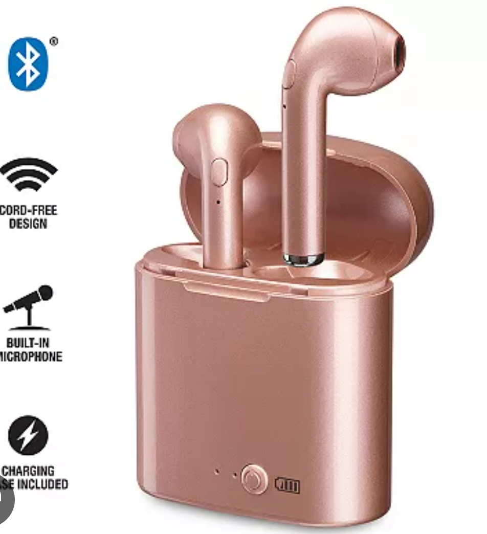 iLive True Wireless Bluetooth Earbuds in Rose Gold