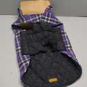 Kuoser Warm Dog Coat, Waterproof Dog Jacket for Extra Large Dogs, Adjustable Durable XL Doggie Winter Coat Reversible Cozy Puppy Cold Weather Apparel from Small to Large Breed, Purple XL