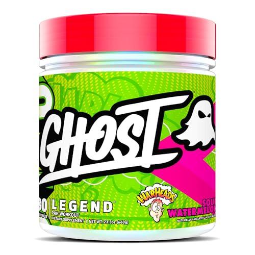GHOST Legend Pre-Workout Powder, Warheads Sour Watermelon - 30 Servings – Pre-Workout for Men & Women with Choline, L-Citrulline, & Beta Alanine for Energy & Focus EXP: 08/2027