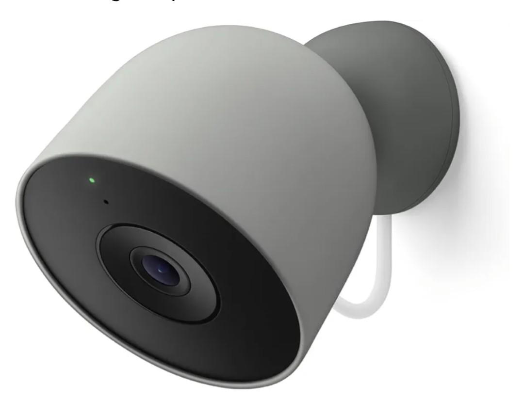 Google Nest Cam Outdoor (Wired, 2nd Gen) - Security Camera with 2K Video and Gemini, Night Vision, 2-Way Audio - Works with Google Home - 2025 Model - Hazel