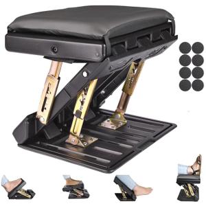 Foot Rest for Under Desk at Work 4-Level Height Adjustable, Ergonomic Foldable Footrest for Office, Gaming,Computer, Soft & Removable Pad Desk Foot Stool Suitable for All Seasons (Gray)